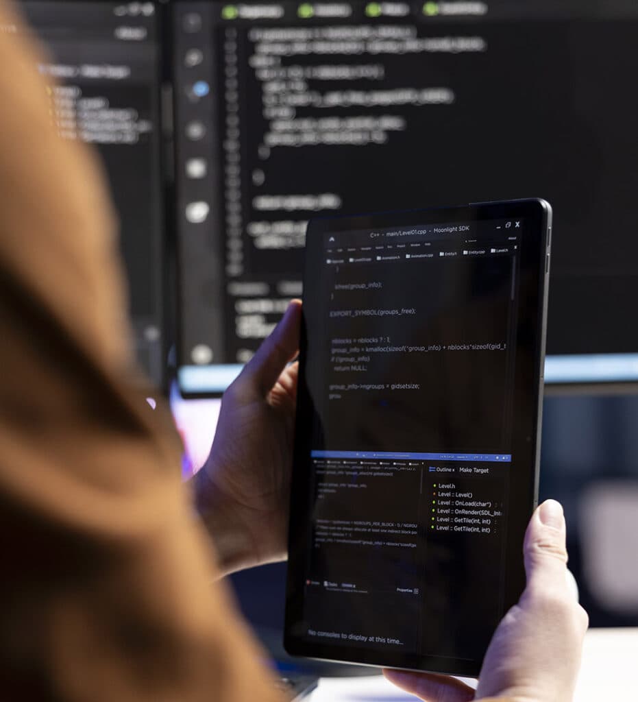Smartphone application and development screens