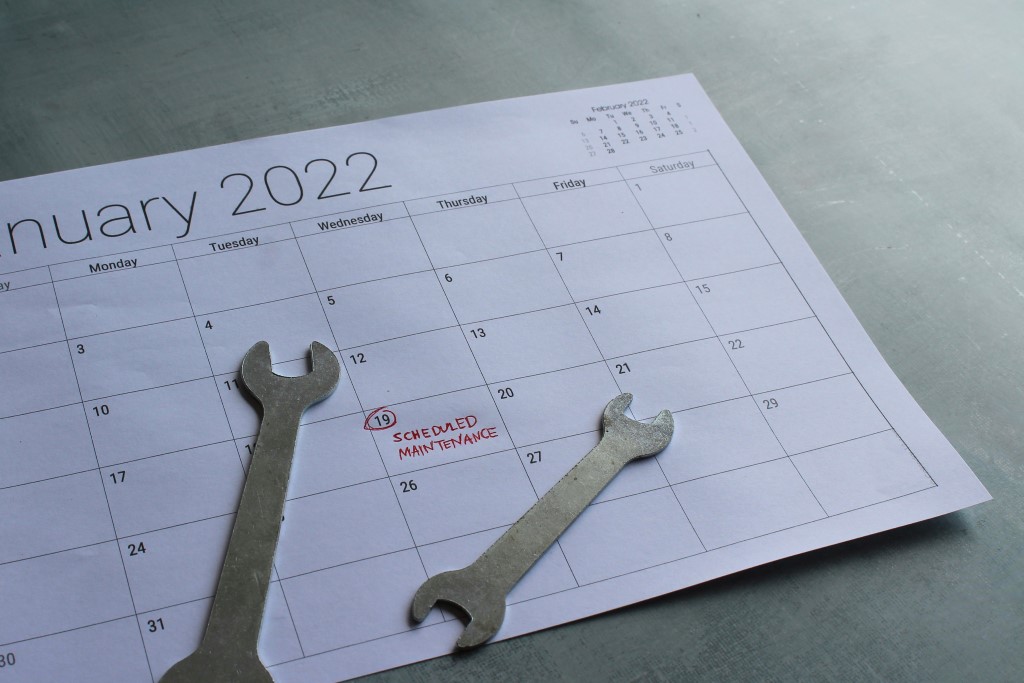 Calendrier de janvier 2020 avec clés pour illustrer la TMA